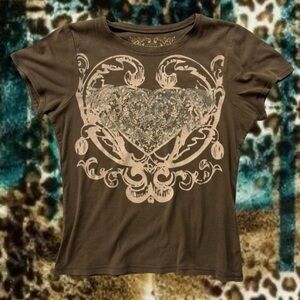 Y2K Arizona Jean Co Brown Graphic Tee